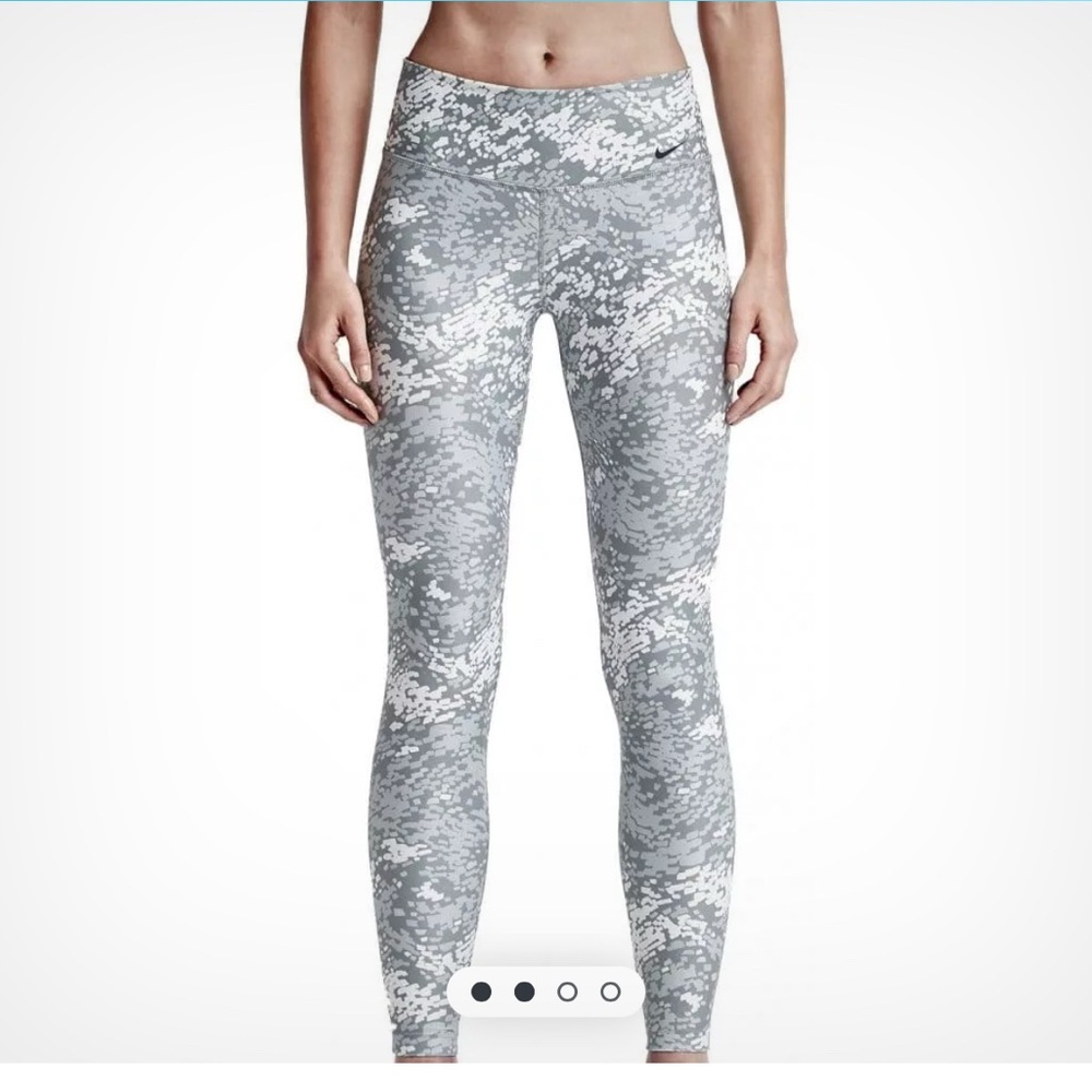 Nike Legend Poly Tight Training Running Tights 724945 012 Small Silver